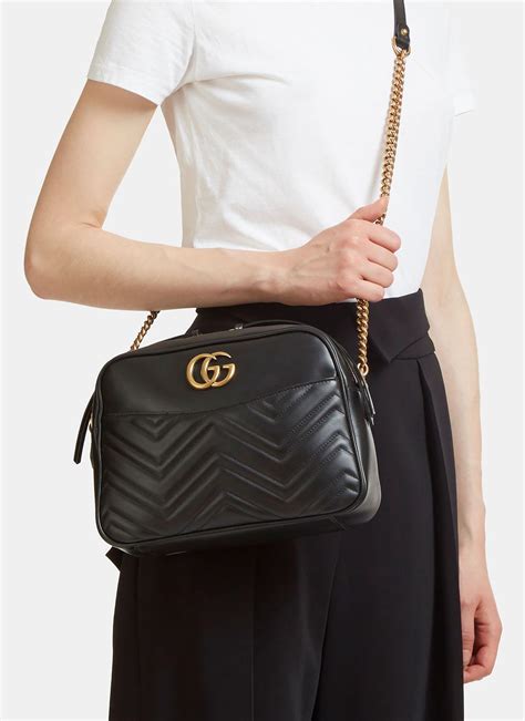 selfridges gucci marmont bag|GG Marmont small shoulder bag in black leather .